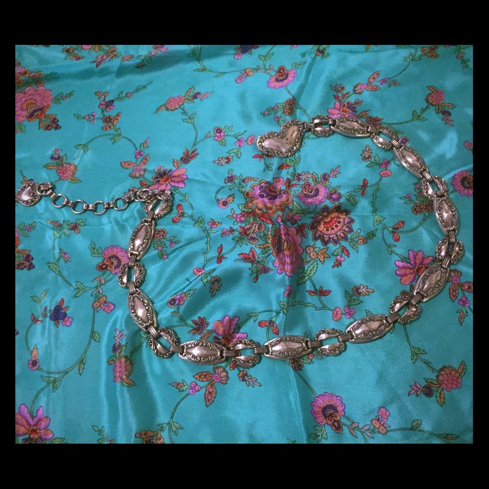 Brighton belt silver metal size small